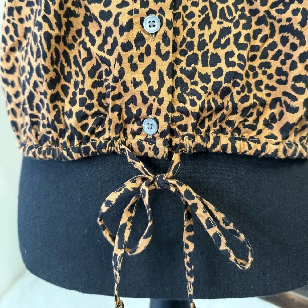 J. Crew puff sleeve tie-waist top